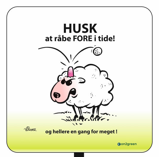 Golfskilt: Husk at råbe Fore