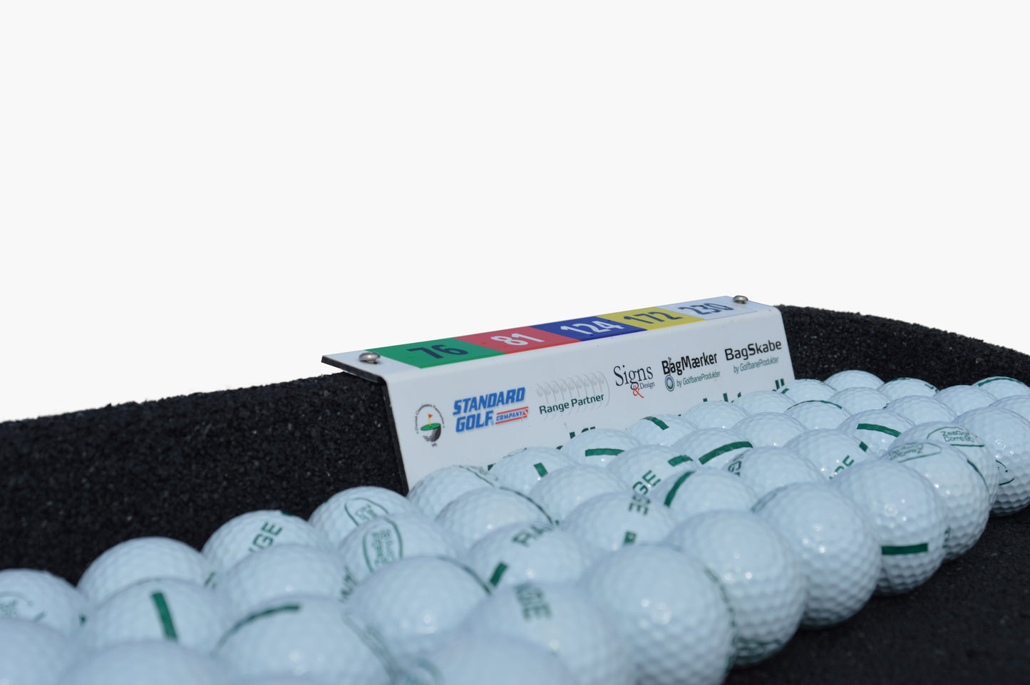 Sponsorskilt til boldmagasin m. logo 30 x 9.5 cm