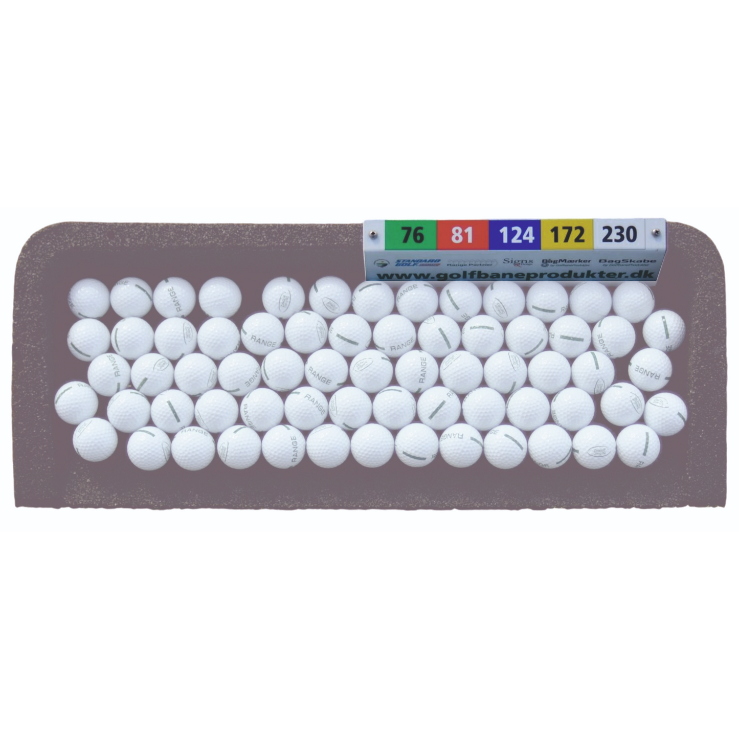 Sponsorskilt til boldmagasin m. logo 30 x 9.5 cm