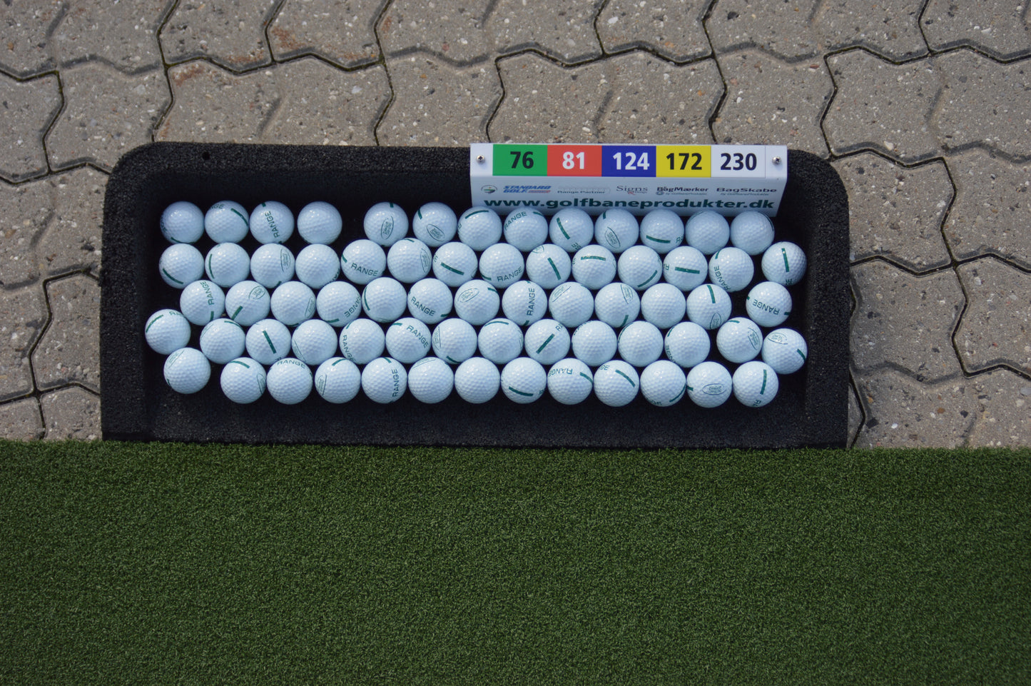 Sponsorskilt til boldmagasin m. logo 30 x 9.5 cm