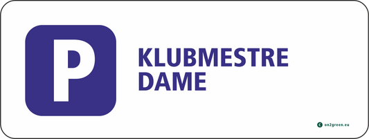 Parkeringsskilt til væg: Klubmestre dame