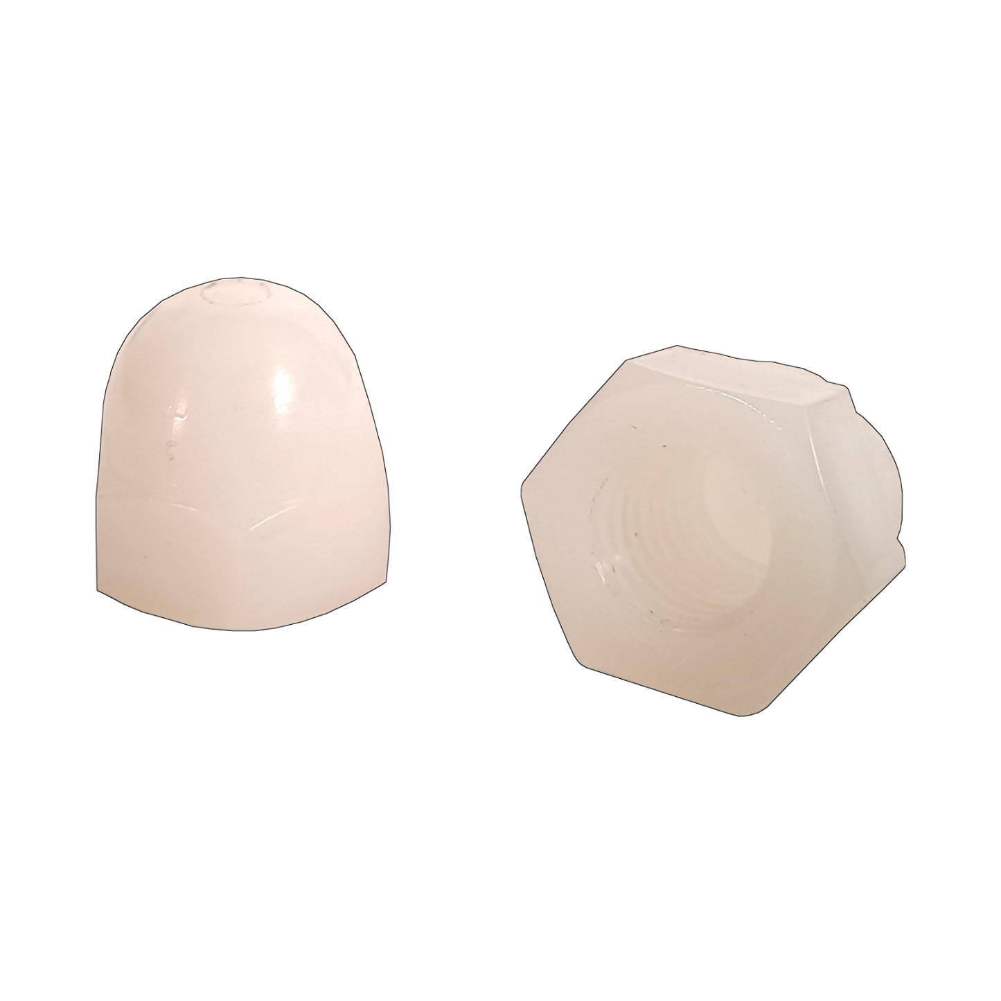 Top M10 møtrik i hvid plast