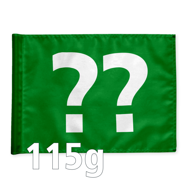 Stykvis Adventure Golf Flag, grøn, valgfri nummer, 115 gram