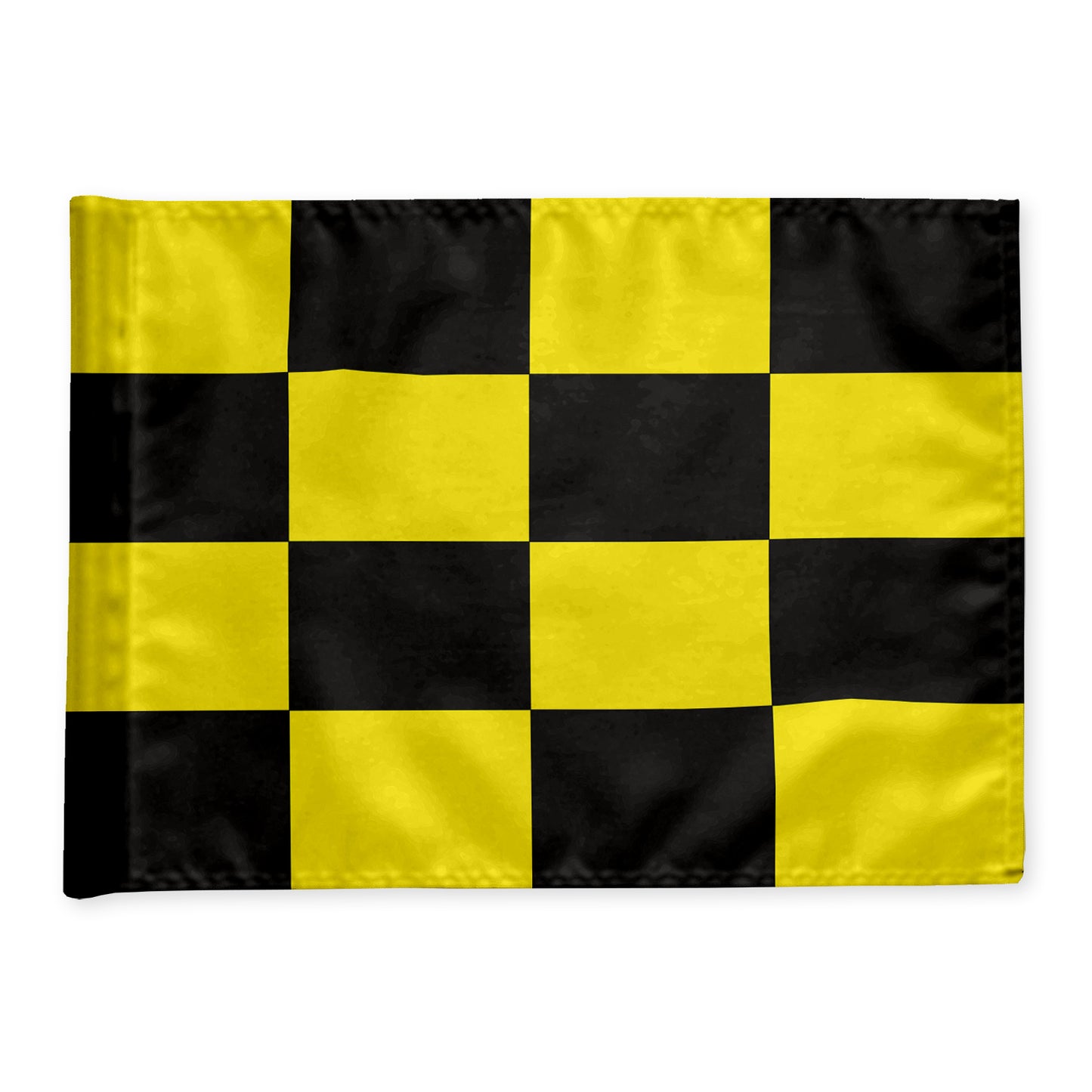 Golfflag ternet, sort/gul, 200 gram flagdug