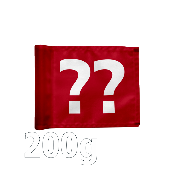 Stykvis Puttinggreen Flag, enkeltsidet, rød, valgfrit nummer, 200 gram