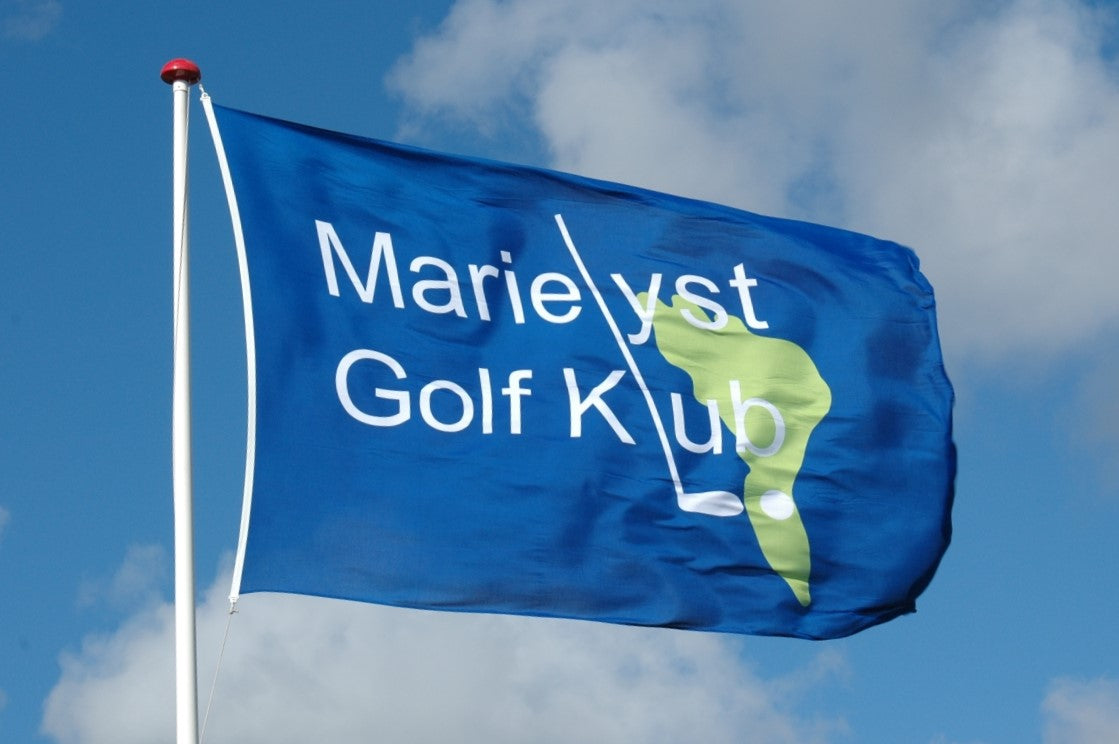 Klubflag 185x245 cm til 9 meters flagstang.