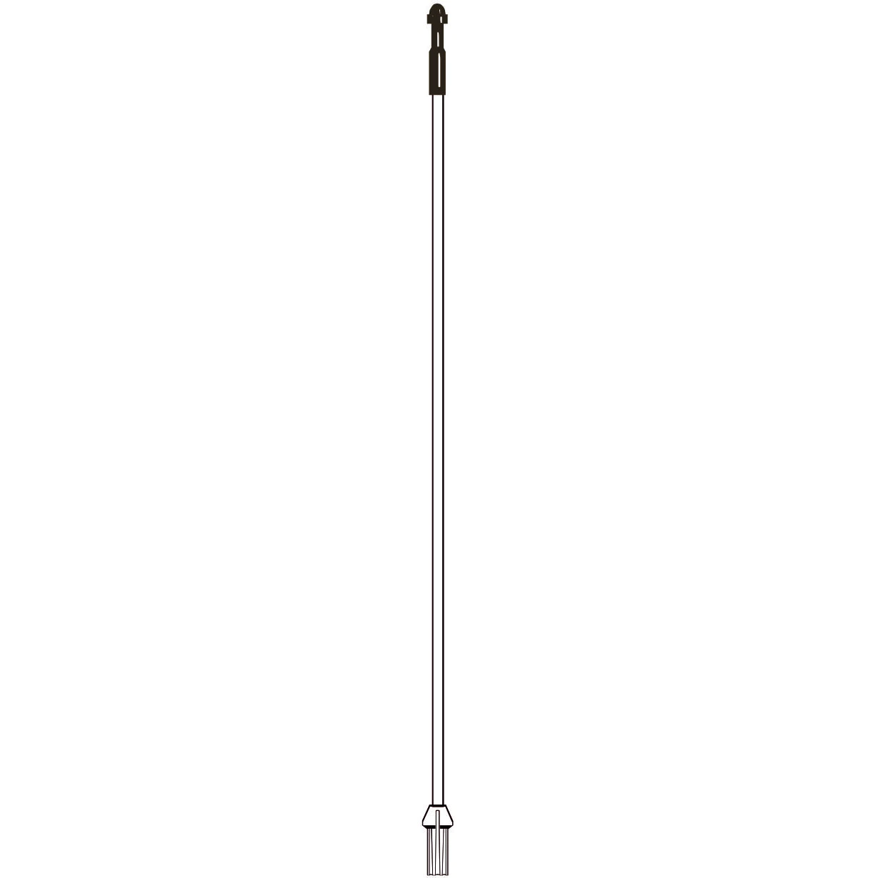 Golfflagstang, HVID, 1,5 meter (5' fod)
