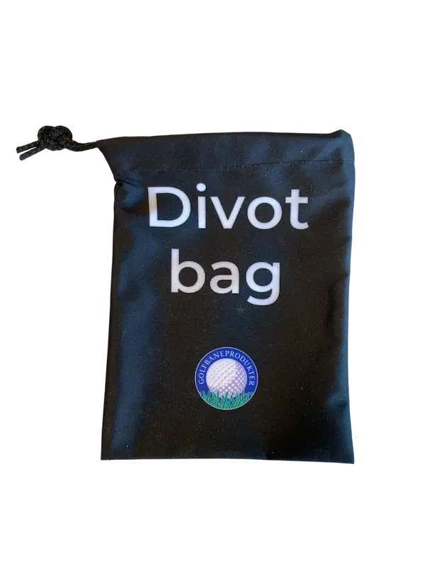 Divot bag i polyester med tekst