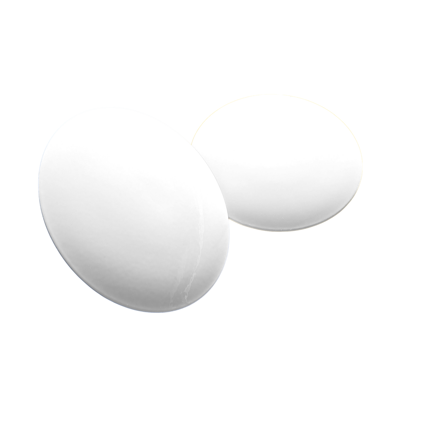 Tee markering i rustfrit stål, flad, hvid