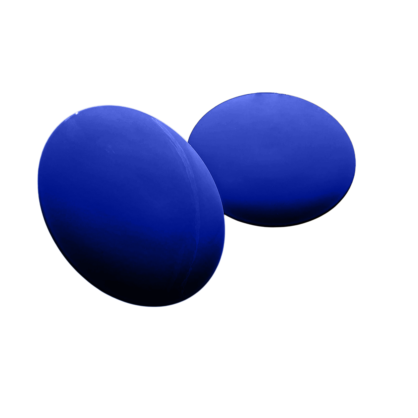 Tee markering i rustfrit stål, flad, blå