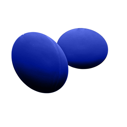 Tee markering i rustfrit stål, flad, blå