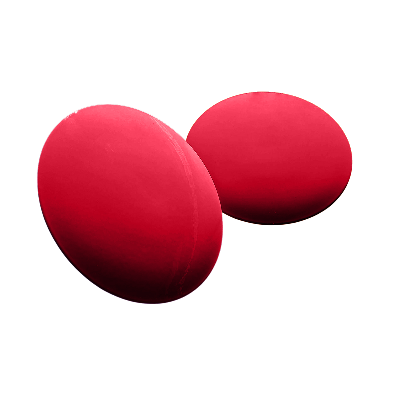 Tee markering i rustfrit stål, flad, rød