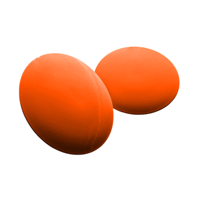 Tee markering i rustfrit stål, flad, orange