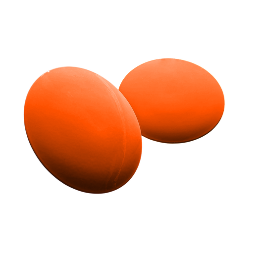 Tee markering i rustfrit stål, flad, orange