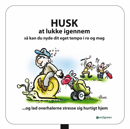 Golfskilt: Husk at lukke igennem