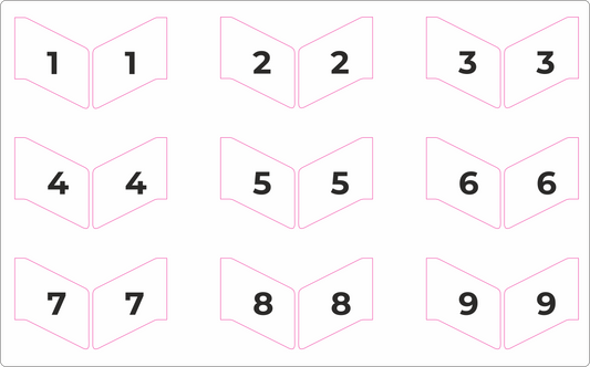 Klistermærker Flag 1-9 til puttinggreenflag