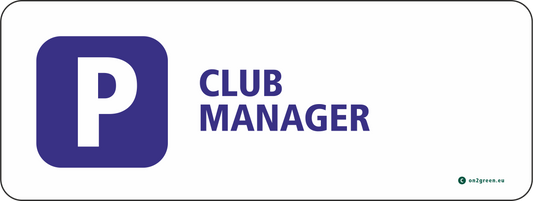 Parkeringsskilt: Club manager