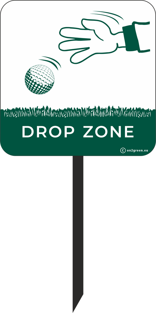 Golfskilt: DROP ZONE