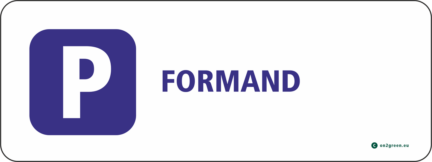 Parkeringsskilt: Formand