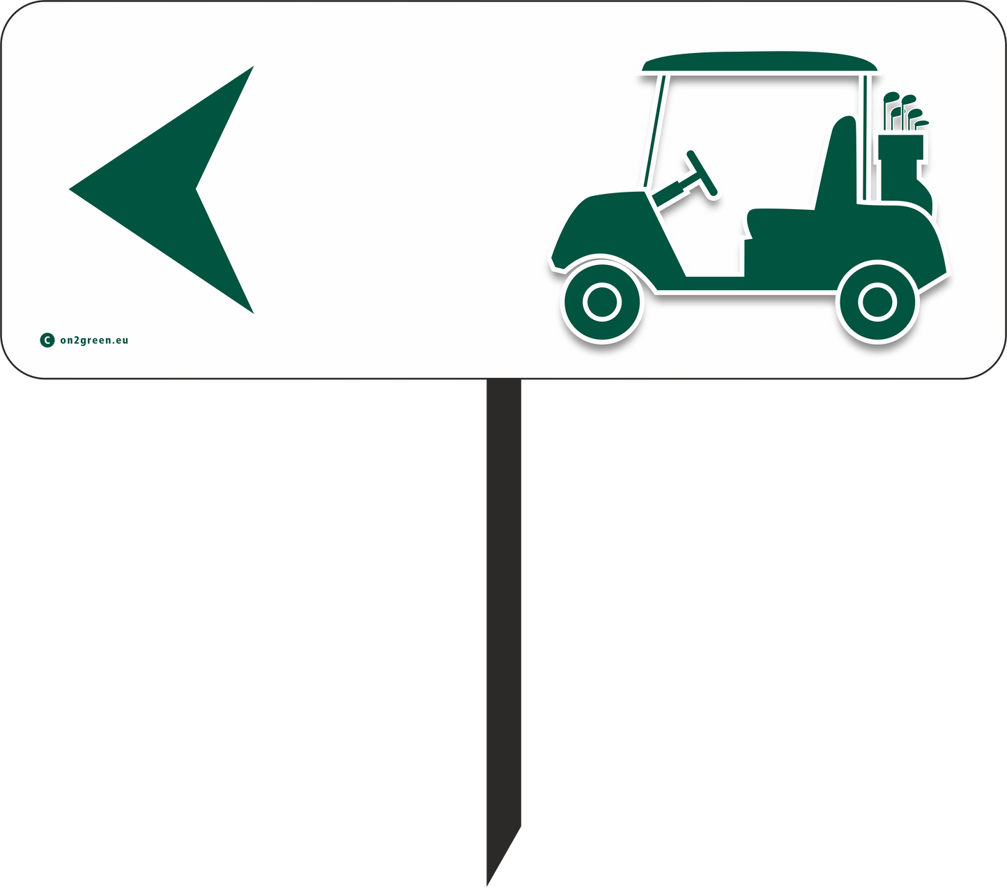 Golfskilt: GOLF CART - pil venstre