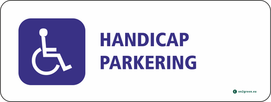 Parkeringsskilt til væg: Handicap parkering