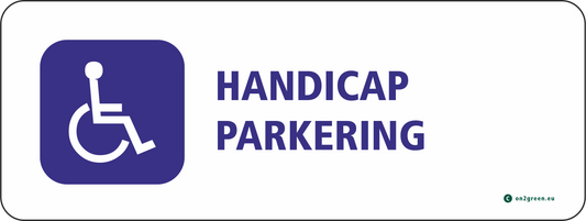 Parkeringsskilt: Handicap parkering