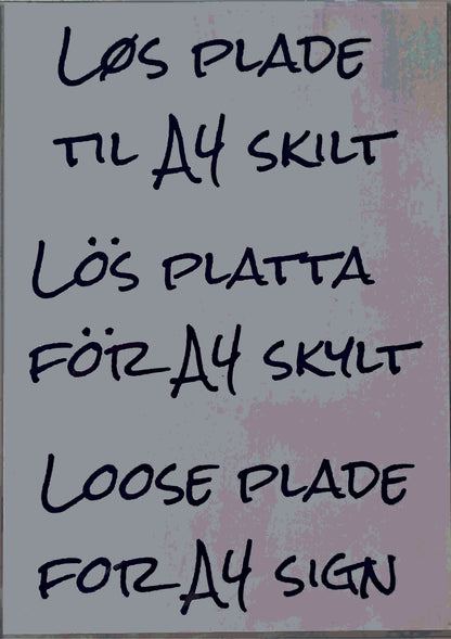 Plastiklomme til A4 infoskilt