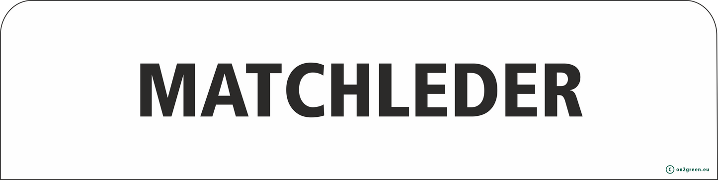 Matchleder skilt til golfbil