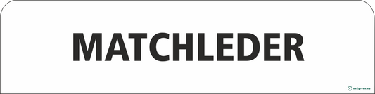 Matchleder skilt til golfbil