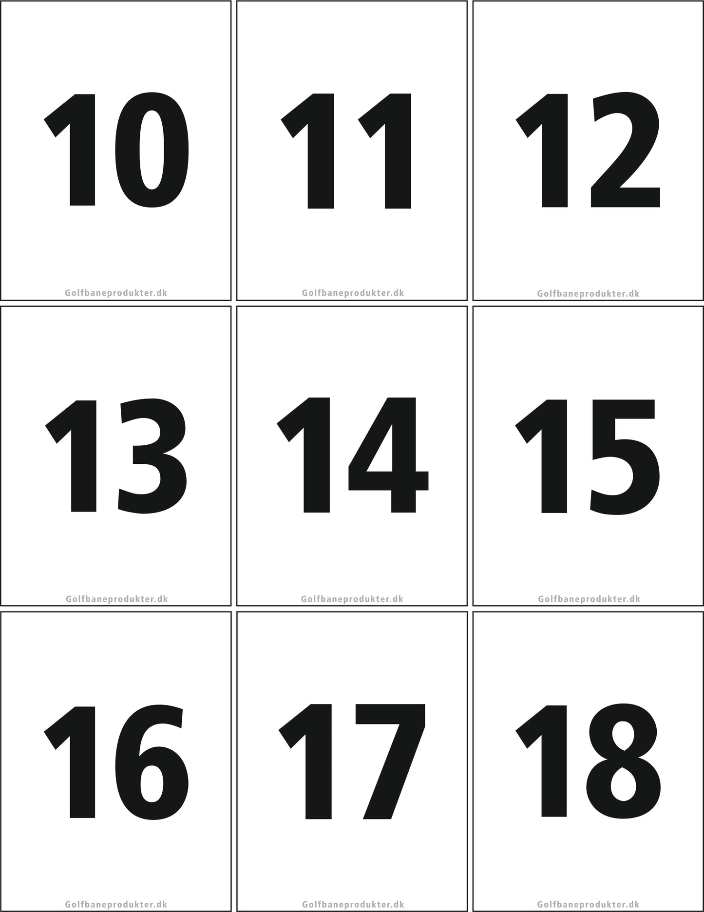 Klistermærker 10-18 til oval puttinggreenflag