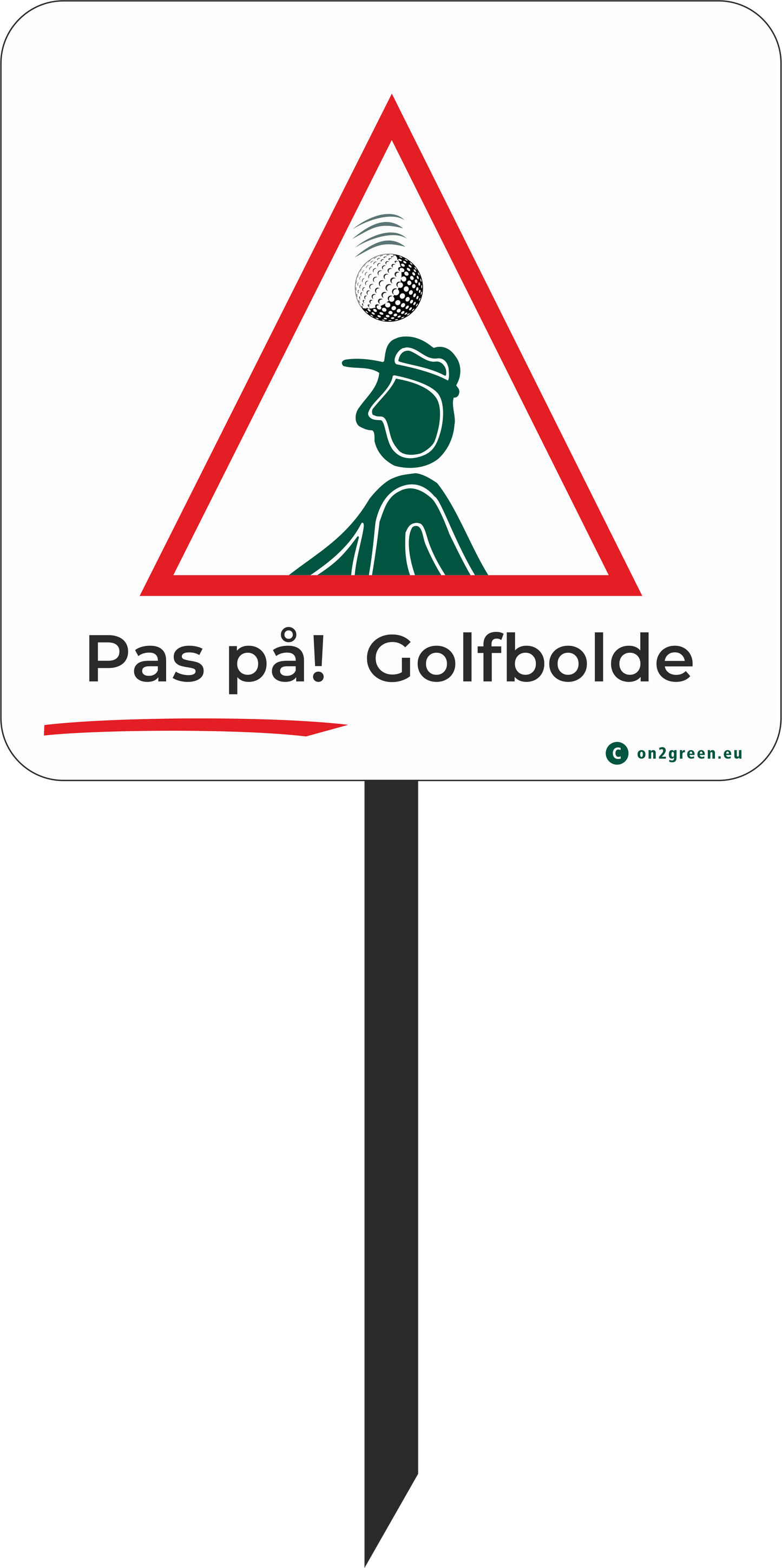 Golfskilt: Pas på golfbolde