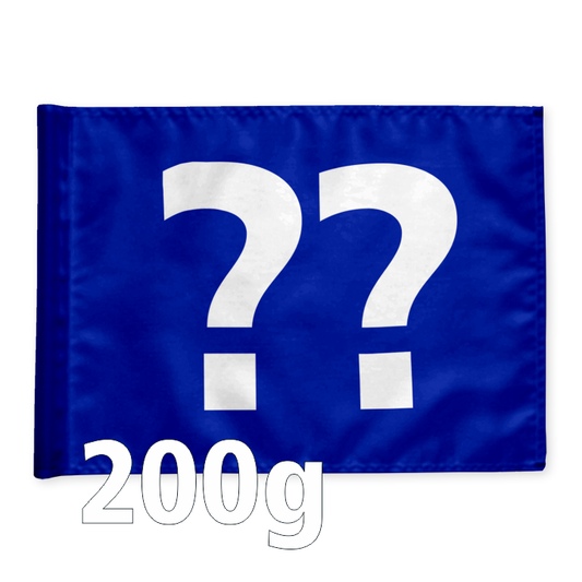 Stykvis Minigolf Flag, dobbeltsidig, blå, valgfrit nummer, 200 gram
