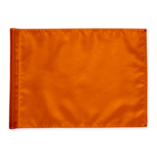 Puttinggreen flag, orange, nylon, ekstra kraftig flagdug.