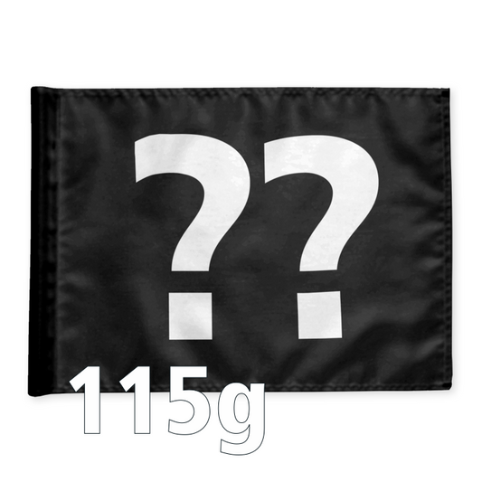 Stykvis Golf Flag, sort, valgfri nummer, 115 gram