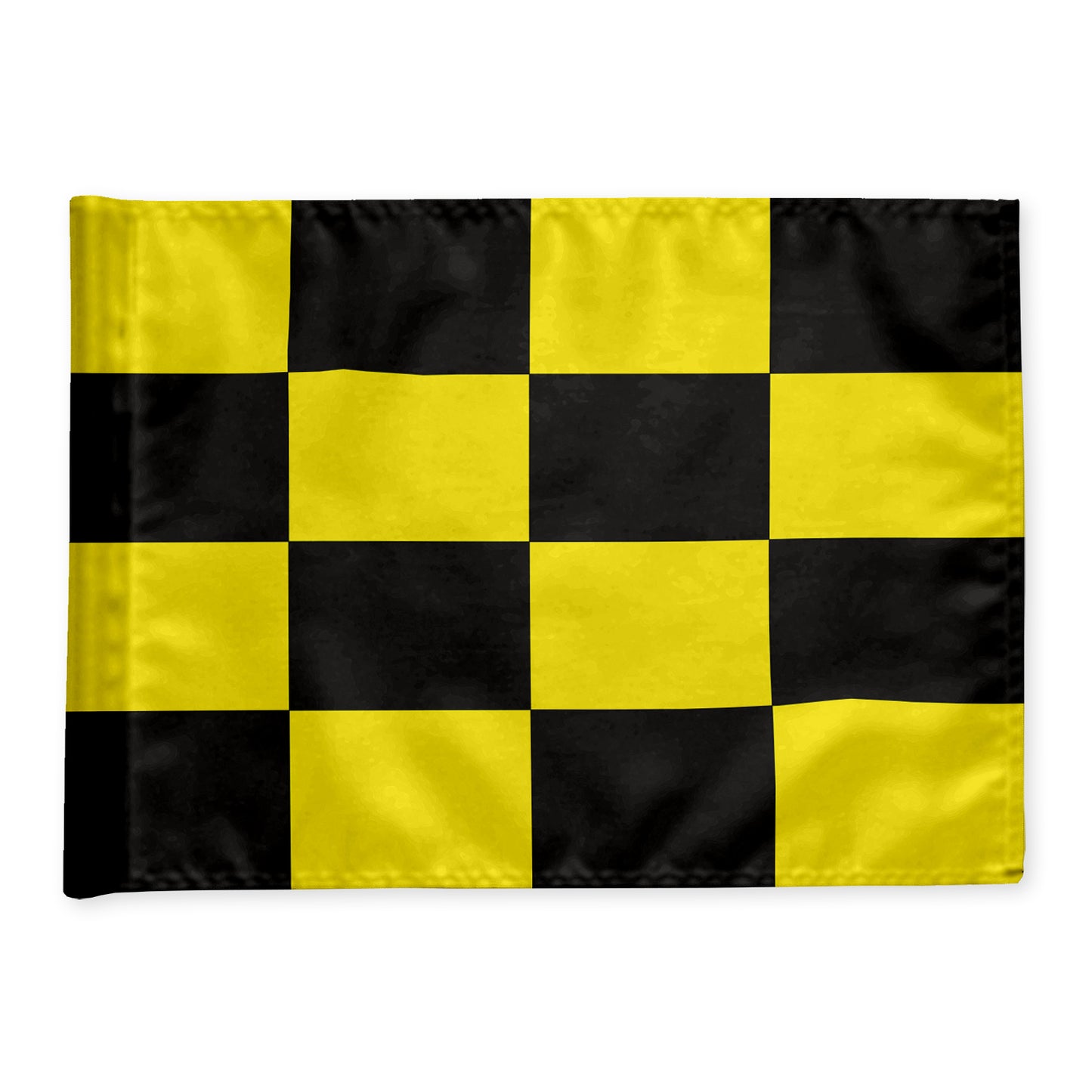 Golfflag ternet, sort/gul, 115 gram flagdug