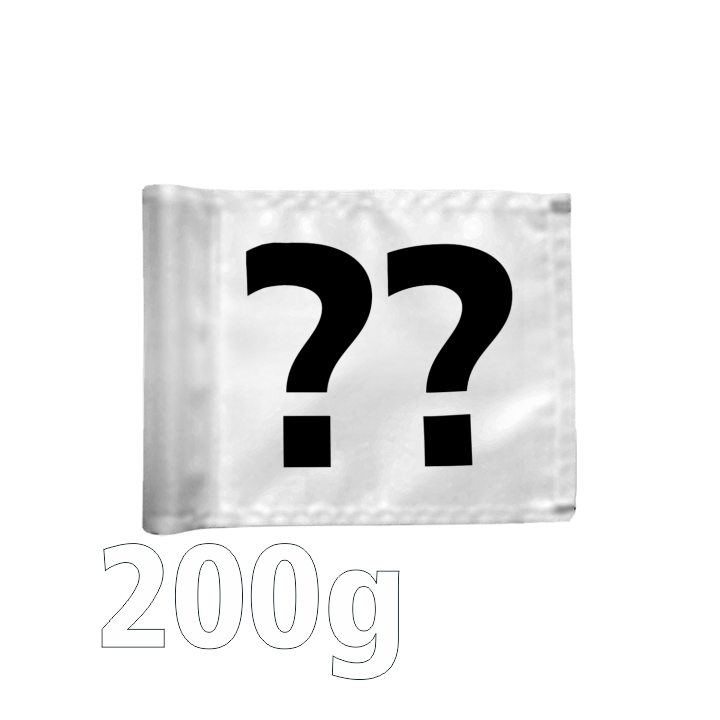 Stykvis Puttinggreen Flag, dobbeltsidig, hvid, valgfrit nummer, 200 gram