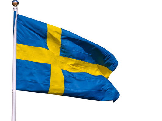 Sverige flag, 6 meter flagstang