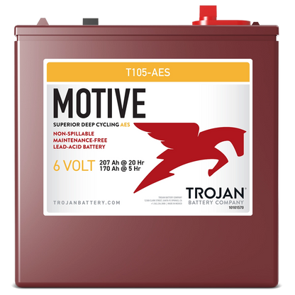 Trojan T-105 AES 6V AGM Dybcyklus‑Batteri