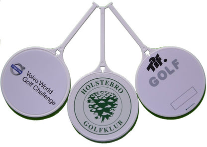 Bagmærke, hvid med tryk