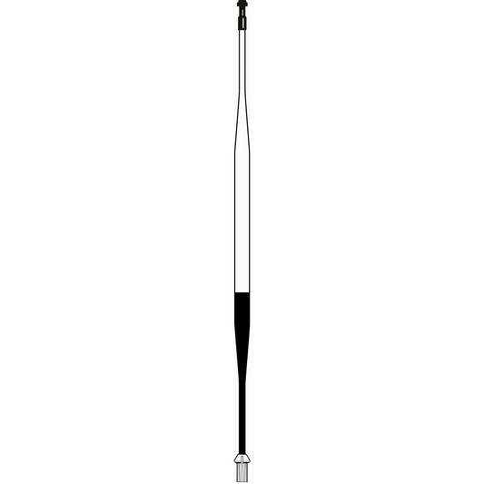 Tournament golfflagstang 7,5' i hvid med 1 sort stribe