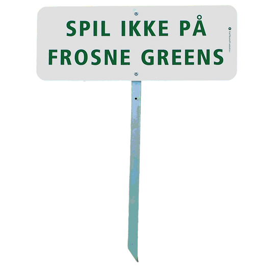 Golfskilt art 15, Spil ikke på frosne greens.