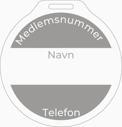 Bagmærke ø 100mm digital printet på 2 sider