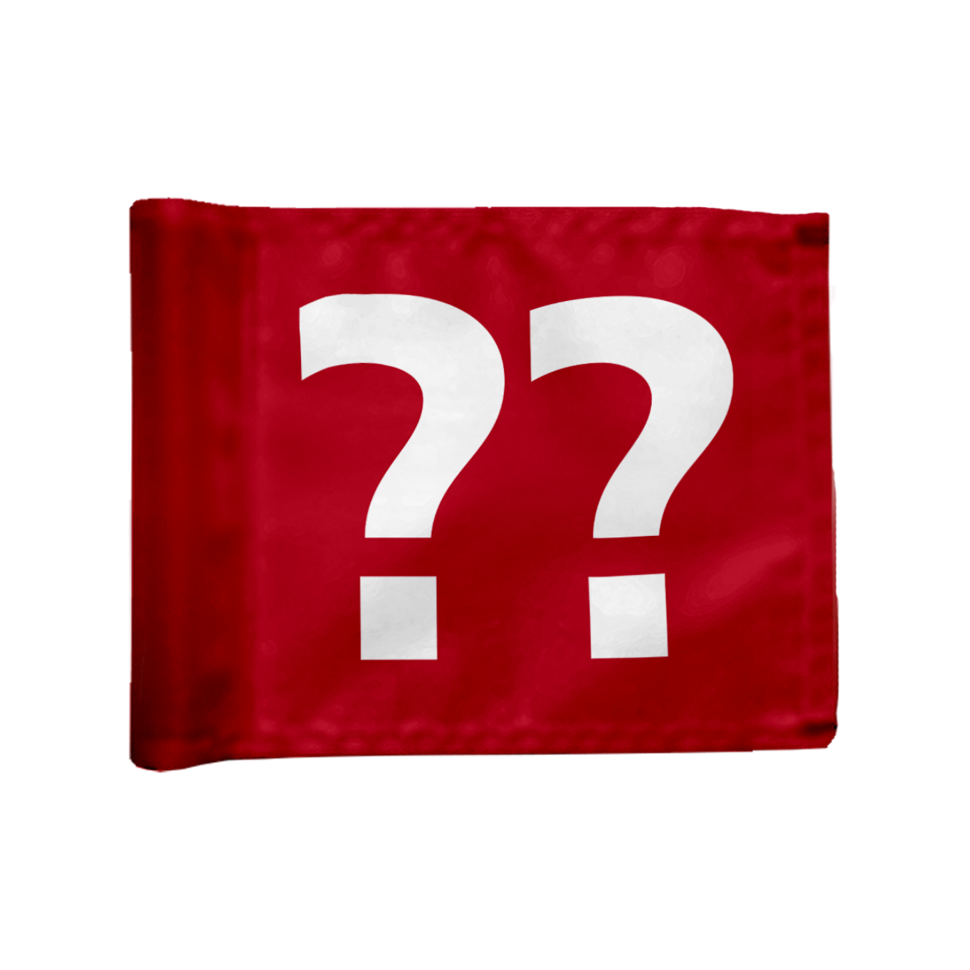 Stykvis Adventure Golf flag i rød med valgfri hulnummer, 200 gram flagdug.