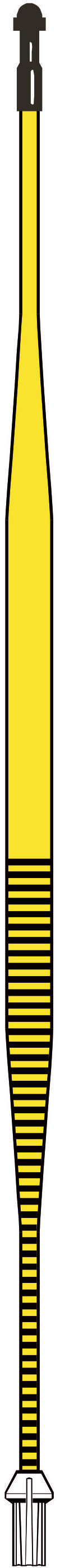 Tournament Flagstick 7.5' yellow w/ measuring tape