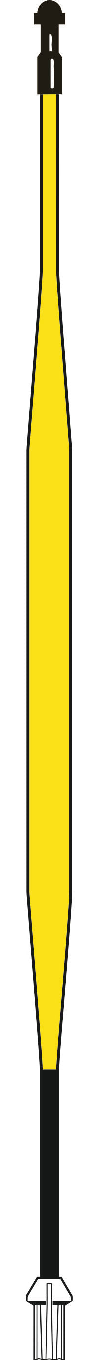 Tournament Flagstick 7.5' yellow + 1 black stripe