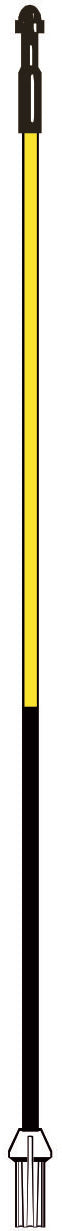 Flagstick 5' yellow + 1 black stripe