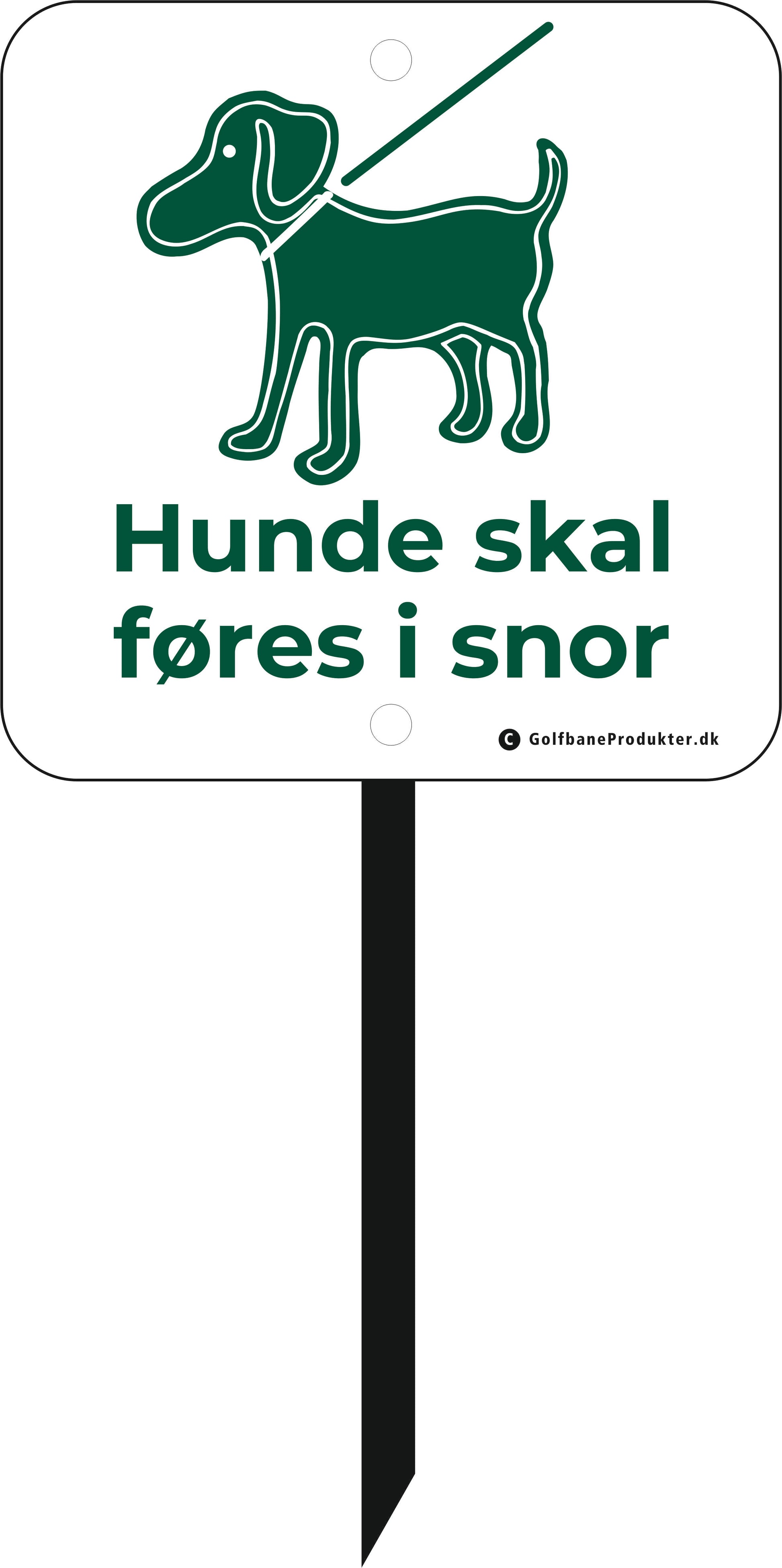 Golf Sign: Dogs must be on a leash + text