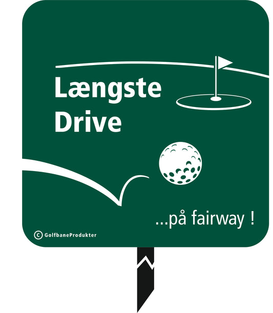 Golf Sign art. 195: "Longest Drive" (20x20 cm)