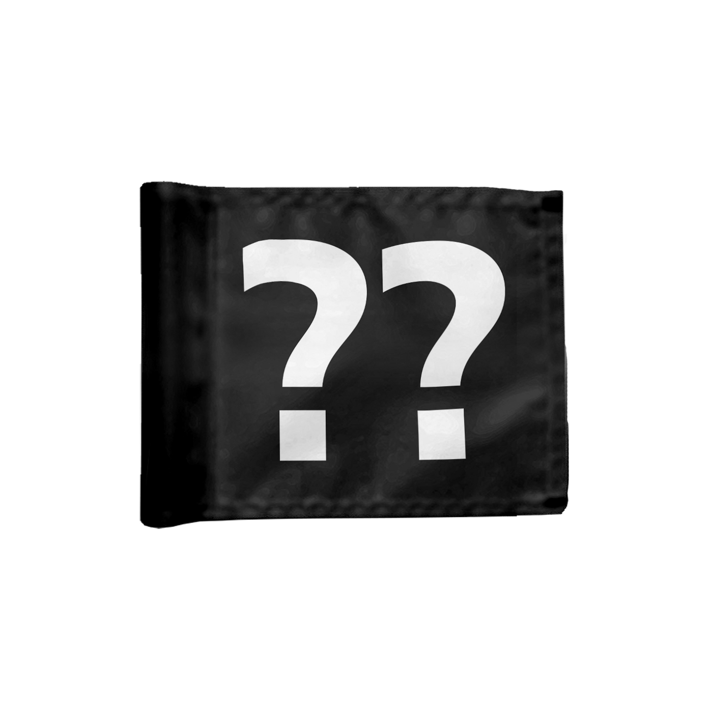 Stykvis puttinggreen flag enkeltsidet i sort med valgfrit hulnummer, 200 gram flagdug